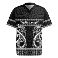 Kia Ora New Zealand Rugby Jersey Maori Language Week Pango Taniko Motif - Polynesian Pride