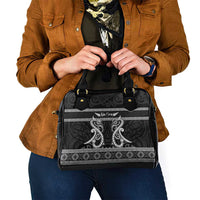 Kia Ora New Zealand Shoulder Handbag Maori Language Week Pango Taniko Motif - Polynesian Pride
