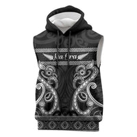 Kia Ora New Zealand Sleeveless Hoodie Maori Language Week Pango Taniko Motif - Polynesian Pride