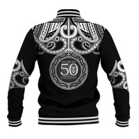 Kia Kaha Te Reo Maori New Zealand Baseball Jacket 50th Anniversary Ake Ake Ake - Polynesian Pride