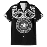 Kia Kaha Te Reo Maori New Zealand Family Matching Off The Shoulder Long Sleeve Dress and Hawaiian Shirt 50th Anniversary Ake Ake Ake - Polynesian Pride