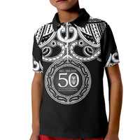 Kia Kaha Te Reo Maori New Zealand Kid Polo Shirt 50th Anniversary Ake Ake Ake - Polynesian Pride