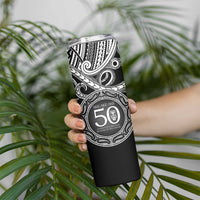 Kia Kaha Te Reo Maori New Zealand Skinny Tumbler 50th Anniversary Ake Ake Ake - Polynesian Pride