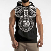 Kia Kaha Te Reo Maori New Zealand Sleeveless Hoodie 50th Anniversary Ake Ake Ake - Polynesian Pride
