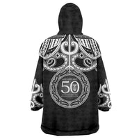 Kia Kaha Te Reo Maori New Zealand Wearable Blanket Hoodie 50th Anniversary Ake Ake Ake - Polynesian Pride