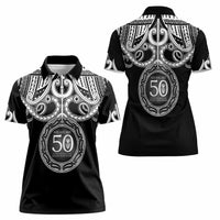 Kia Kaha Te Reo Maori New Zealand Women Polo Shirt 50th Anniversary Ake Ake Ake - Polynesian Pride