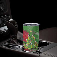 Kakapo New Zealand Christmas Tumbler Cup Meri Kirihimete Pohutukawa - Green Color
