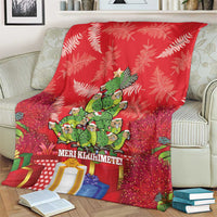 Kakapo New Zealand Christmas Blanket Meri Kirihimete Pohutukawa - Red Color LT14 - Polynesian Pride