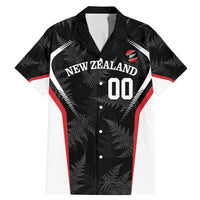 Custom New Zealand Silver Fern Softball Family Matching Mermaid Dress and Hawaiian Shirt Go Aotearoa LT14 Dad's Shirt - Short Sleeve Black - Polynesian Pride