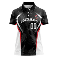 Custom New Zealand Silver Fern Softball Women Polo Shirt Go Aotearoa LT14 Female Black - Polynesian Pride