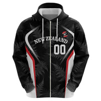 Custom New Zealand Silver Fern Softball Zip Hoodie Go Aotearoa