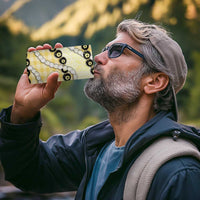 Yellow Palaka Hawaii 4 in 1 Can Cooler Tumbler Kukui Nut Pikake Lei Hawaiian Tapa Pattern - Polynesian Pride