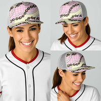 Pink Palaka Hawaii Baseball Net Cap Kukui Nut Pikake Lei Hawaiian Tapa Pattern LT14 - Polynesian Pride