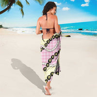 Pink Palaka Hawaii Sarong Kukui Nut Pikake Lei Hawaiian Tapa Pattern - Polynesian Pride