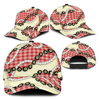 Red Palaka Hawaii Classic Cap Kukui Nut Pikake Lei Hawaiian Tapa Pattern LT14 - Polynesian Pride