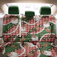 Cowboy Hawaii Mele Kalikimaka Back Car Seat Cover Paniolo Kukui Nut Pikake Lei Red Version - Polynesian Pride