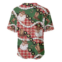Cowboy Hawaii Mele Kalikimaka Baseball Jersey Paniolo Kukui Nut Pikake Lei Red Version - Polynesian Pride