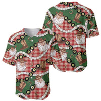 Cowboy Hawaii Mele Kalikimaka Baseball Jersey Paniolo Kukui Nut Pikake Lei Red Version - Polynesian Pride