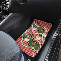 Cowboy Hawaii Mele Kalikimaka Car Mats Paniolo Kukui Nut Pikake Lei Red Version - Polynesian Pride