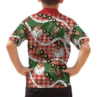 Cowboy Hawaii Mele Kalikimaka Family Matching Tank Maxi Dress and Hawaiian Shirt Paniolo Kukui Nut Pikake Lei Red Version LT14 - Polynesian Pride