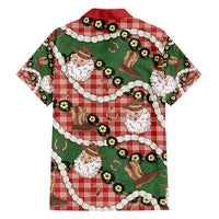 Cowboy Hawaii Mele Kalikimaka Family Matching Tank Maxi Dress and Hawaiian Shirt Paniolo Kukui Nut Pikake Lei Red Version LT14 - Polynesian Pride