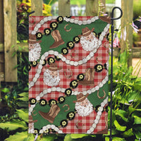 Cowboy Hawaii Mele Kalikimaka Garden Flag Paniolo Kukui Nut Pikake Lei Red Version - Polynesian Pride