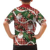 Cowboy Hawaii Mele Kalikimaka Kid Hawaiian Shirt Paniolo Kukui Nut Pikake Lei Red Version - Polynesian Pride