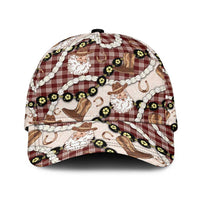Cowboy Hawaii Mele Kalikimaka Classic Cap Paniolo Kukui Nut Pikake Lei Burgundy Version - Polynesian Pride