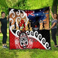 New Zealand Waitangi And ANZAC Day Quilt Aotearoa Maori Tiki With Last Post LT14 - Polynesian Pride