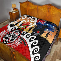 New Zealand Waitangi And ANZAC Day Quilt Aotearoa Maori Tiki With Last Post LT14 - Polynesian Pride