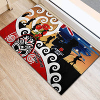 New Zealand Waitangi And ANZAC Day Rubber Doormat Aotearoa Maori Tiki With Last Post LT14 - Polynesian Pride