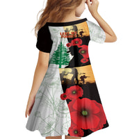 Norfolk Island ANZAC Day Family Matching Tank Maxi Dress and Hawaiian Shirt Pine Tree With Poppies Lest We Forget LT14 - Polynesian Pride