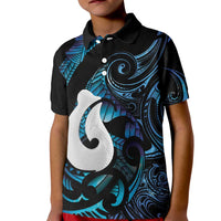 Hei Matau New Zealand Matariki Kid Polo Shirt NZ Fish Hook Maori Art LT14 Kid Purple - Polynesian Pride