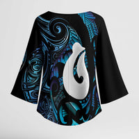 Hei Matau New Zealand Matariki Kimono Sleeve Blouse NZ Fish Hook Maori Art
