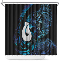 Hei Matau New Zealand Matariki Shower Curtain NZ Fish Hook Maori Art