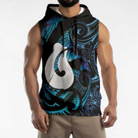 Hei Matau New Zealand Matariki Sleeveless Hoodie NZ Fish Hook Maori Art LT14 - Polynesian Pride