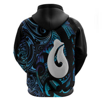 Hei Matau New Zealand Matariki Zip Hoodie NZ Fish Hook Maori Art LT14 - Polynesian Pride