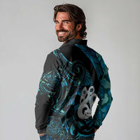 Manaia New Zealand Matariki Long Sleeve Polo Shirt NZ Paua Shell Maori Art LT14 - Polynesian Pride