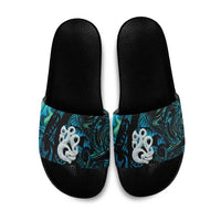 Manaia New Zealand Matariki Slide Sandals NZ Paua Shell Maori Art