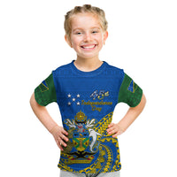 Polynesian Pride Independence Day Solomon Islands Kid T Shirt Happy 45th Anniversary LT14 Blue - Polynesian Pride
