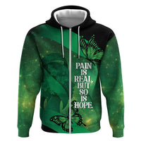Personalised World Mental Health Awareness Month Hoodie Warriors Brave Strong Galaxy Vibes