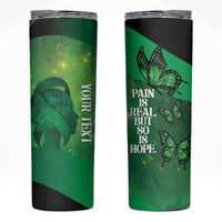 Personalised World Mental Health Awareness Month Skinny Tumbler Warriors Brave Strong Galaxy Vibes