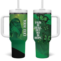 Personalised World Mental Health Awareness Month Tumbler With Handle Warriors Brave Strong Galaxy Vibes