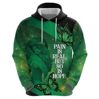 Personalised World Mental Health Awareness Month Zip Hoodie Warriors Brave Strong Galaxy Vibes