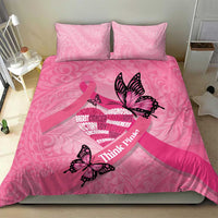 Polynesia Breast Cancer Awareness Month Bedding Set Pink Ribbon Mix Butterflies