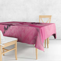 Polynesia Breast Cancer Awareness Month Tablecloth Pink Ribbon Mix Butterflies