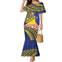 Personalised Tokelau Tokehega Day Mermaid Dress Tokelauan Tatau Flag Color - Polynesian Pride