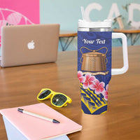 Personalised Tokelau Tokehega Day Tumbler With Handle Tokelauan Tatau Flag Color LT14 - Polynesian Pride