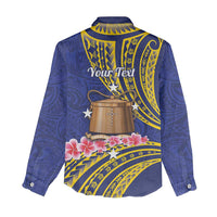 Personalised Tokelau Tokehega Day Women Casual Shirt Tokelauan Tatau Flag Color - Polynesian Pride