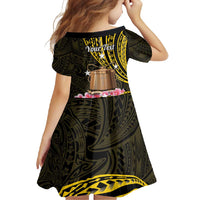 Personalised Tokelau Tokehega Day Family Matching Tank Maxi Dress and Hawaiian Shirt Tokelauan Tatau Black Color - Polynesian Pride
